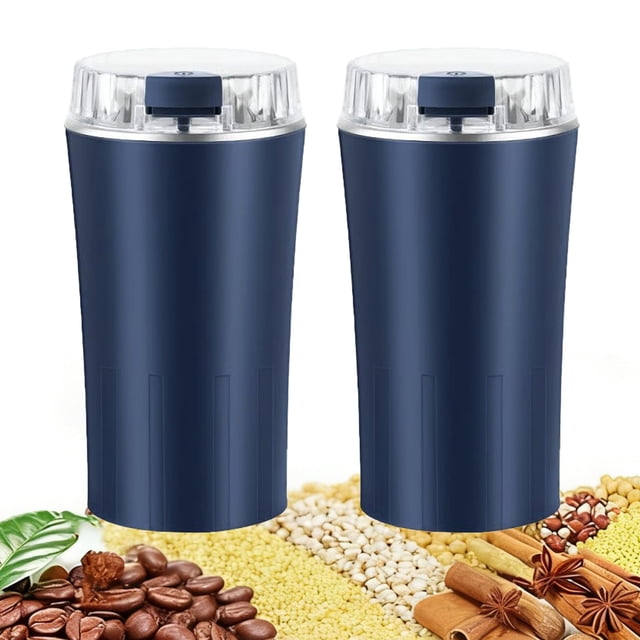 Molino Eléctrico de Especias y Café con 8 Cuchillas de Acero Inoxidable, Molino de Granos Secos de 300W