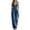 Dark Blue, variant on Women's Summer Jumpsuit Tight Waist Wash Denim Straight Tube Loose Sleeveless Shoulder Strap Pants