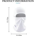 thumbnail image 2 of Unisex Balaclava Face Mask, Summer Winter Full Face Mask for Men & Women,Sweat-absorbing,Breathable,Lightweight, UV Protection for Skiing, Snowboarding, Motorcycle (White), 2 of 8