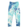 thumbnail image 2 of Ropa Deportiva Mujer, Pantalón Corto Con Estampado Tie-Dye, Alta Elasticidad, Secado Rápido, Efecto Moldeador De Glúteos, Para Deportes Y Actividades Diarias, Azul Oscuro, 2 of 7