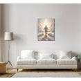 thumbnail image 2 of HFDF Jesus Walks On Water Canvas Wall Art Christian Bible Stories Wall Decor Picture Religious Spiritual Beliefs Poster Prt for Livg Room Bedroom Church Decoration Ready To Hang 20x24inch Framed, 2 of 6