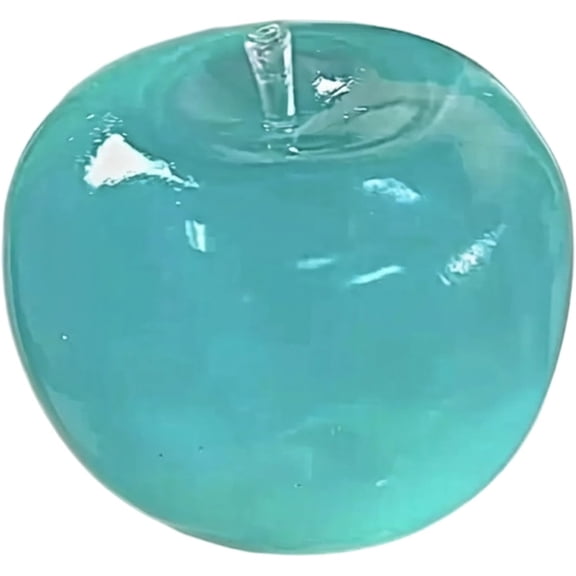Apple Clear Maltose Squishy Toy, Slow Rising Soft Fruit Fidget Toy, Stress & Anxiety Relief Sensory Squeeze Toy, Cute Transparent Apple Desk Stress Ball for Adults Gift, Blue