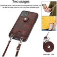 thumbnail image 6 of PU Leather Wallet Case for iPhone 11 Necklace Lanyard Case Cover with Card Holder Adjustable Detachable Anti-Lost Neck Strap for Apple iPhone 11 6.1",Brown, 6 of 18