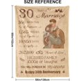thumbnail image 2 of Wedding Anniversary Blanket Couples Present,30th Anniversary Present Blanket for Him and Her,30 Year Anniversary Present for Couple Mom Dad Parents Valentine''s Flannel Throw Blanket, 2 of 6