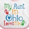 thumbnail image 4 of Inktastic My Aunt in Ohio Loves Me Boys or Girls Baby Bib, 4 of 4