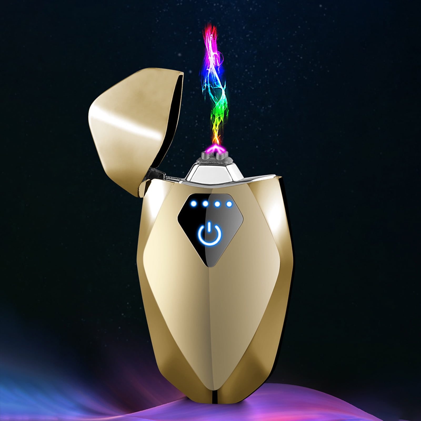 Tepsmf Diamond Double Electric Lighter,Dual Lighter, USB Charging