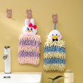 thumbnail image 4 of PENGXIANG Hanging Towel Comfortable Soft Touching Super Water-absorbent Cartoon Bear Design Water Absorption Hand Wipe Towel Daily Use, 4 of 10