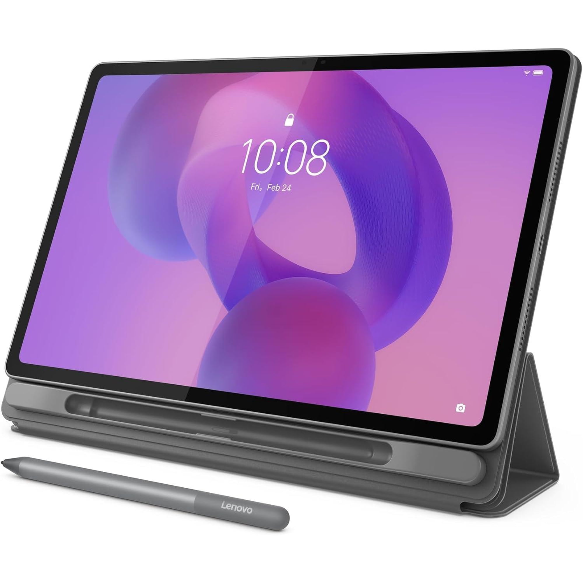Lenovo Idea Tab Plus - Lightweight Tablet - 12.1 2.5K IPS Touchscreen Display - 90Hz - MediaTek Dimensity 6400-8GB Memory - 128GB Storage - Integrated Arm Mali-G57 MC2 Tab Pen & Folio Case