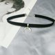 thumbnail image 4 of 1 pieza de gargantilla con colgante de luna creciente, collar con colgante de luna y estrella, collar negro, 4 of 5