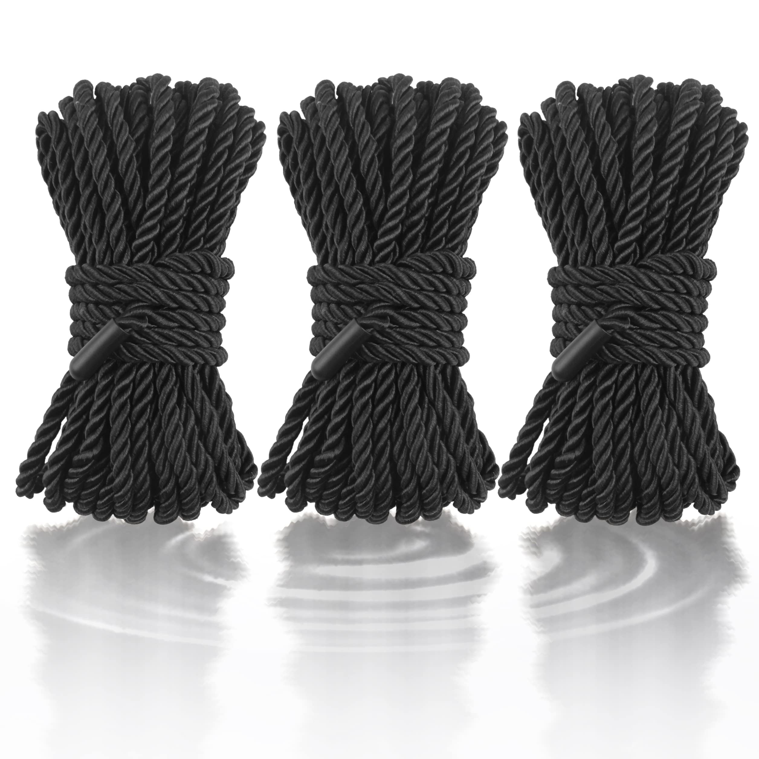 14mm Black Polypropylene Rope x 100 Metres Coil Poly Rope Coils 3 Strand Nylon 