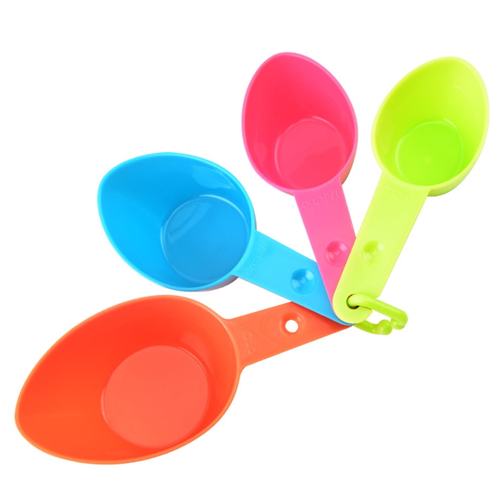 Dog Food Scoop Set of 4 Plastic Measuring Cups for Dog, Cat and Bird