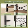 thumbnail image 5 of Amadwell Kitchen Bakers Rack with Power Outlets, 31.5" Large Microwave Stand, Coffee Bar Station, 5 of 9