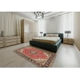 thumbnail image 4 of Ahgly Company Indoor Square Traditional Saffron Red Medallion Area Rugs, 3' Square, 4 of 6