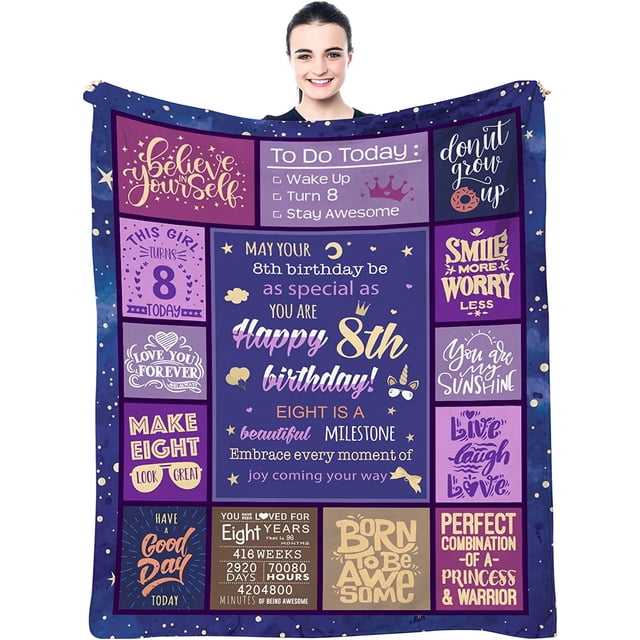 LHSHID 10 Year Old Girl Gift Ideas Blanket Gifts for 10 Year Old Girl 10th Birthday Decorations for Girl 10 Year Old Girl Birthday Gifts Best Gifts for 10 Year Old Girls 40x50in