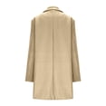 thumbnail image 5 of Uaswgudfs Women's Solid Color Long Wool Blend Coat, Mid-Length Trench Coat, Casual Long Sleeve Outerwear for Women Yellow M, 5 of 9