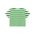 thumbnail image 5 of Lumtrix Girls Crop Tops Short Sleeve T-Shirts for Girl Crew Neck Striped Print Basic Tee Size 2-14 Years Green 150, 5 of 5