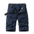 thumbnail image 3 of uikmnh Mens Shorts Men's Cargo Shorts Loose Fit Pocket Outdoor Cargo Shorts Cotton Size:36, 3 of 5