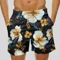 thumbnail image 5 of OGLCCG Swim Trunks for Men Hawaiian Floral Print Drawstring Elastic Waist Swim Shorts with Pockets Casual Summer Beach Shorts, 5 of 5