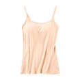 thumbnail image 2 of Summer Sleeveless Tank Tops for Women Beige Sexy Heart Bras Top Adjustable Strap Basic Solid Camisole V Neck With Built In Padded Bra Vest L, 2 of 4