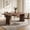 Dark Brown, variant on Fnova 63" Rectangular Modern Dining Table, Wooden Modern Kitchen Table for 6 People for Dining Room, Warm Brown (Chairs Not Included)