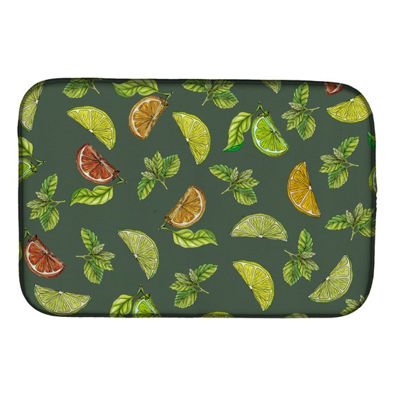 Carolines Treasures BB5207DDM Lemons Limes and Oranges Dish Drying Mat 14 x 21" multicolor