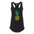 thumbnail image 2 of Wild Bobby, Trendy Tropical Pineapple, Fashion, Women Racerback Tank Top, Black, Small, 2 of 4