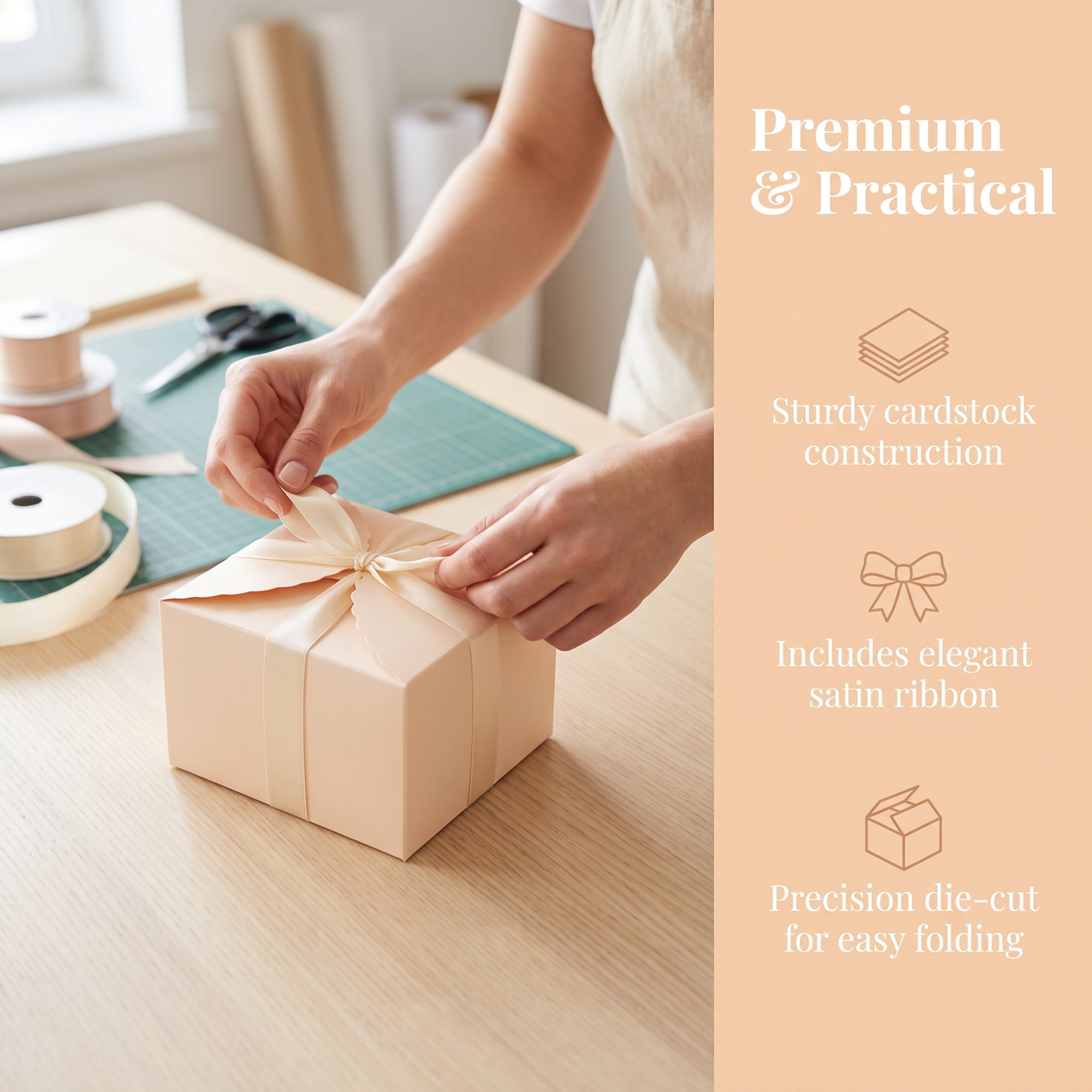 Unique Bargains Flat Favor Gift Boxes for Pastry Gift Wrapping Supplies 3.5"x3.5"x2" Pink