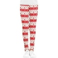 thumbnail image 4 of XEGLSBU Girls Leggings Size 7-8 Lined Autumn Girls Sports Outerwear Leggings Cute Cartoon Printed Stretch Pants Children's Leggings Girls Leggings Red-B Size 6-8 Years, 4 of 4