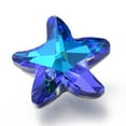 thumbnail image 2 of Electroplate Glass Charms Starfish Faceted Back Plated Blue 14x15x7mm Hole: 1.4mm, 2 of 3