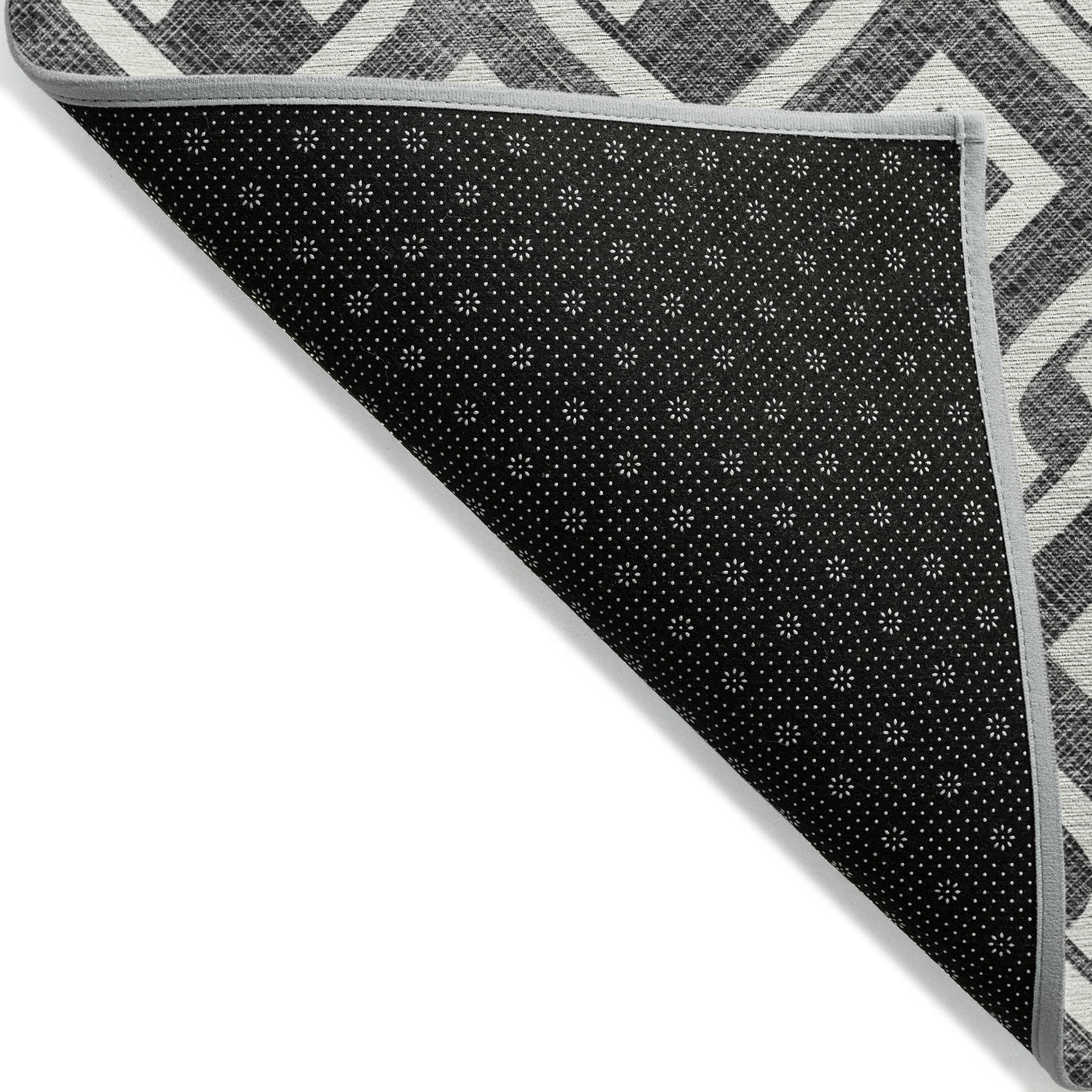 Addison Rugs Chantille Indoor/Outdoor Transitional Geometric Black Washable Rectangle Rug, 1'8" x 2'6"