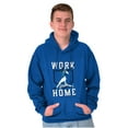 thumbnail image 4 of Baseball Athlete Work From Homebase Hoodie Hooded Sweatshirt Men Brisco Brands S, 4 of 6