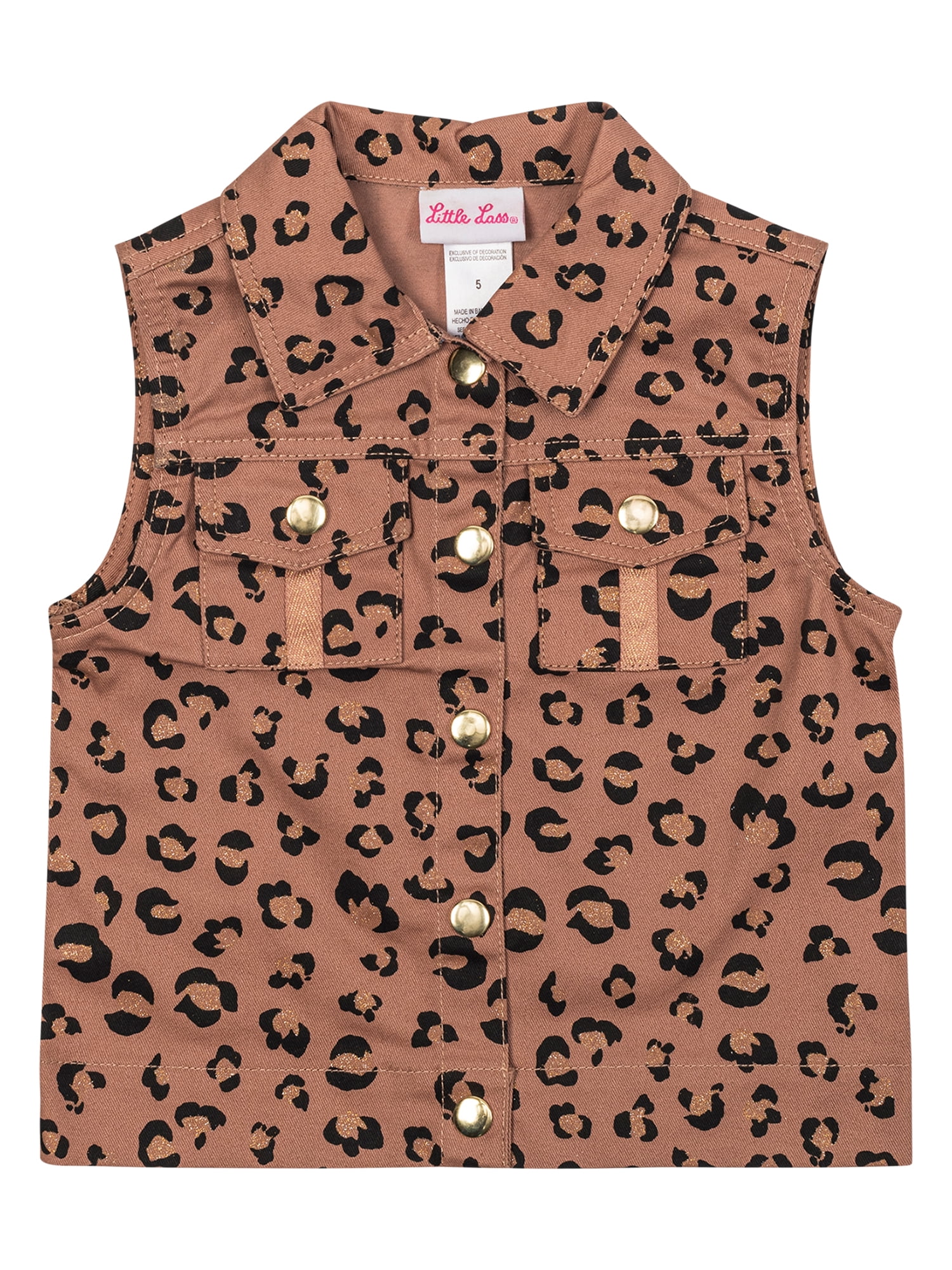 Little Lass Toddler Girl Vest, Tee, and Pant 3-Piece Set, Sizes 2T-4T