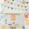 thumbnail image 7 of Uxcell 8.5 Feet Garland Pennant Bunting Fabric Flags Hangings Banner Orange Yellow for Christmas Bridal Shower Party Anniversary Decorations 10Pcs, 7 of 7