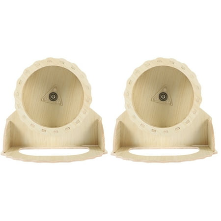 

Frcolor Hamster Wheel Running Toy Chinchilla Hedgehog Quiet Exercise Wheel Silent Runner Mice Plaything Wooden