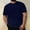 Dark Blue, variant on YLSDY Fashion Men's Plus Size Shirts Loose Fit Stretch T-Shirt Short Sleeve Crew Neck Oversized Casual Solid Tee Shirt Dark Blue XXXL