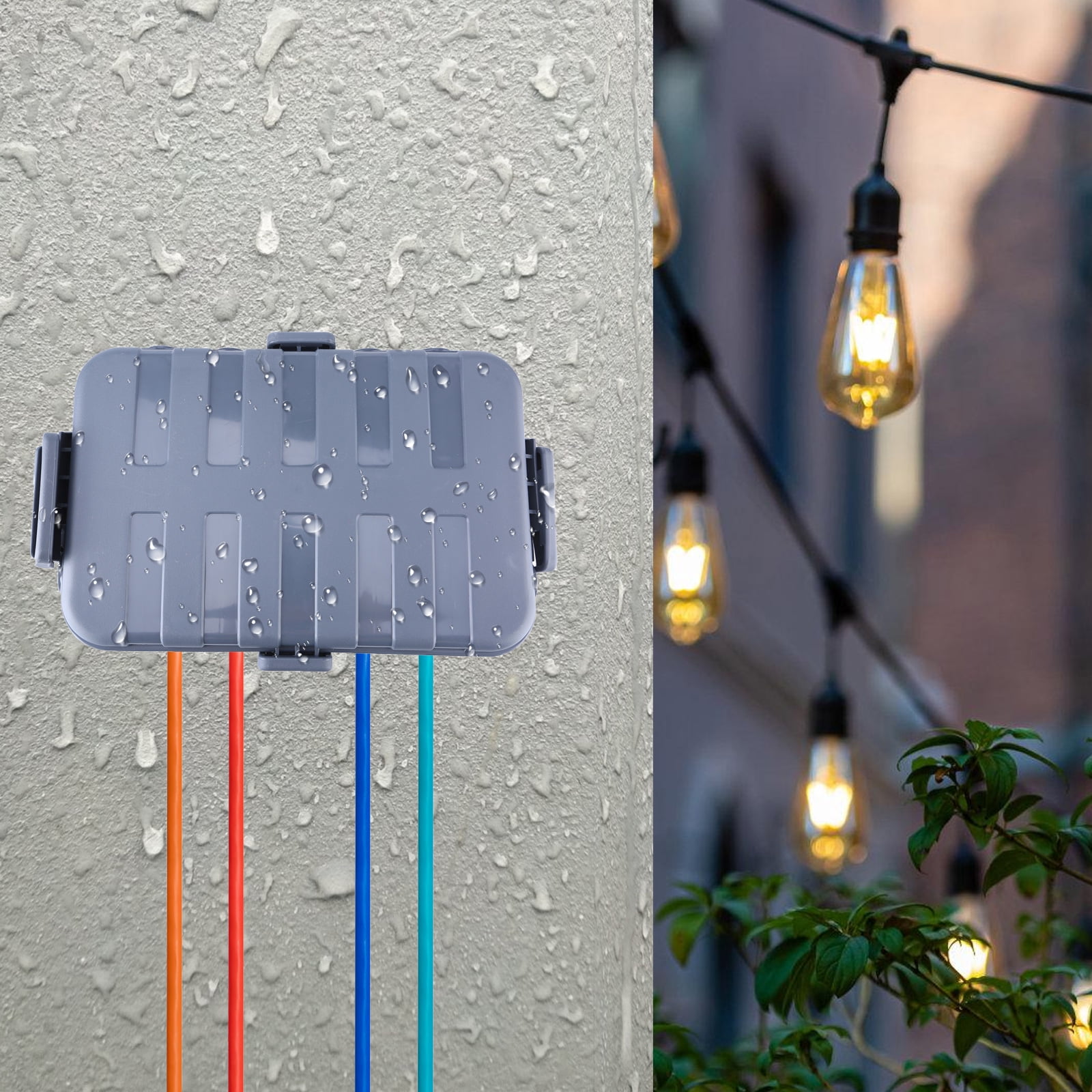 BIBABLYKE Large Waterproof Electrical Box with Clear Lid Weatherproof Power Strips Cover Electrical Enclosure Box for Outdoor Use