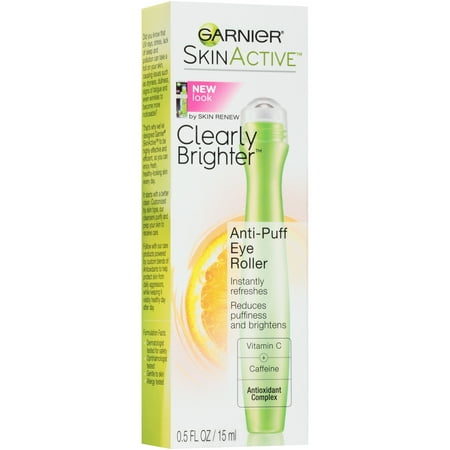 Garnier SkinActive Clearly Brighter Anti-Puff Eye Roller, 0.5 fl. (Best Under Eye Dark Circle Remover)