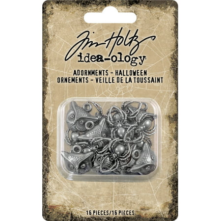 Idea-Ology Metal Adornments 16/Pkg-Antique Nickel Halloween