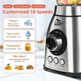 thumbnail image 5 of Uten Glass Blender for Kitchen, 18 Speed Countertop Blender with 63oz Glass Jar, Professional Smoothie with 6-Leaf Stainless Steel Blade, 5 of 17
