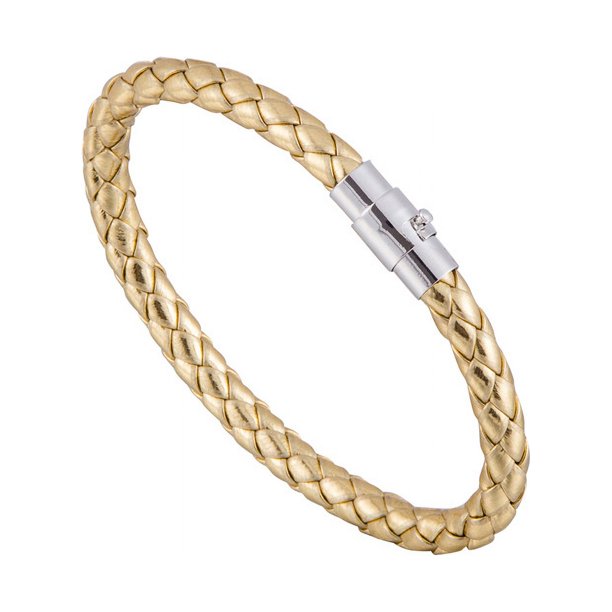 Accesorios simples Pulsera trenzada con hebilla magnética de cuerda de cuero para hombre Pulsera de cuero con hebilla de clavo Pulsera de pareja Joyería