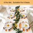thumbnail image 5 of Orange Striped Truck Round 15 Inch Placemats Set of 6, Farmhouse Stripes Modern Art HeatResistant Non Slip Place Mats for Dining Table, Wipeable Braided Kitchen Table Mats for Housewarming, 5 of 9