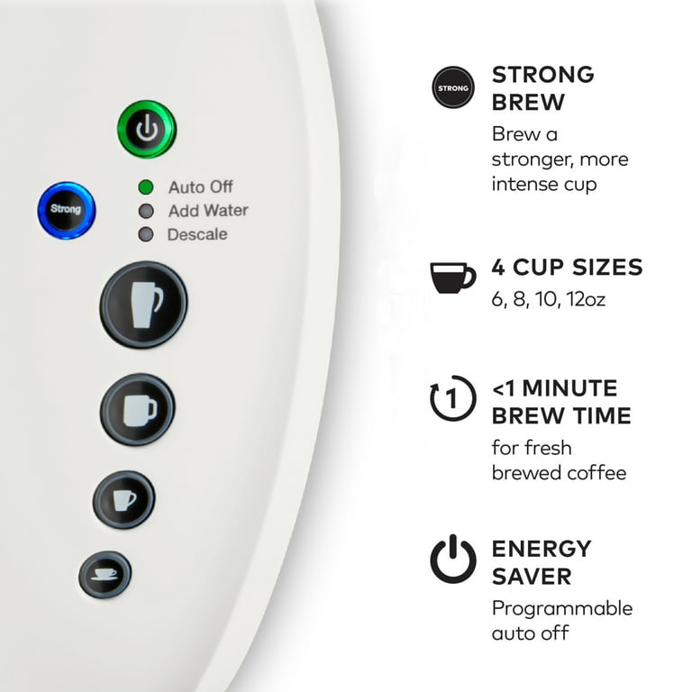Keurig K Select Single Serve K Cup Pod Coffee Maker Matte White