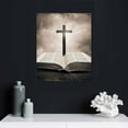 thumbnail image 5 of ONETECH Cross Spiritual Canvas Wall Art Painting Religious Jesus Cross Wall Decor Jesus Christ Picture Printed Christian Poster Living Room Bedroom Decoration Framed Ready, 5 of 5