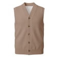 thumbnail image 3 of Gilet en Tricot Classique avec Boutons devant pour Usage Quotidien Décontracté et Professionnel - Gilet en Tricot Sans Manches Élégant pour Garde-Robe Homme, 3 of 7