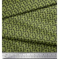 thumbnail image 3 of Soimoi Green Poly Georgette Fabric Brush Stroke & Dots Abstract Printed Fabric 1 Yard 52 Inch Wide, 3 of 3