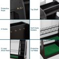 thumbnail image 4 of Morufur Golf Bag Storage Rack with Locking Wheels, 2 Golf Bags Organizer for Garage Car Trunk, Black, 4 of 9