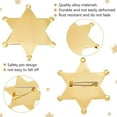 thumbnail image 4 of 2 broches de aleación con forma de estrella dorada de insignia de sheriff, decoración del Viejo Oeste para sombreros, abrigos y accesorios., 4 of 6