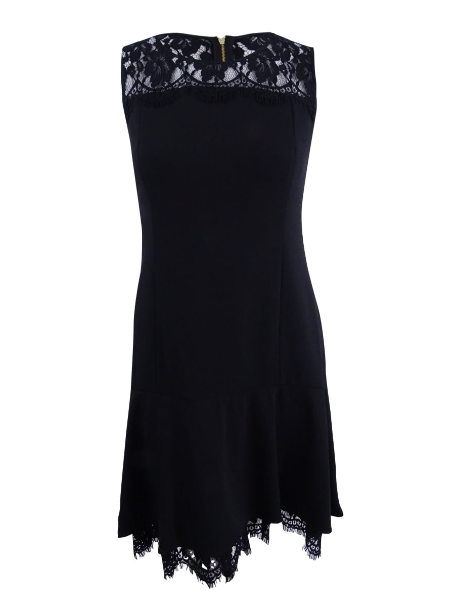 calvin klein black dress with white trim