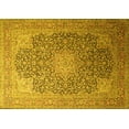 thumbnail image 1 of Ahgly Company Machine Washable Indoor Rectangle Medallion Yellow Traditional Area Rugs, 8' x 10', 1 of 4