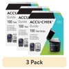 (3 pack) Accu-Chek Guide Glucose Strips for Diabetic Blood Sugar Testing (Pack of 100)